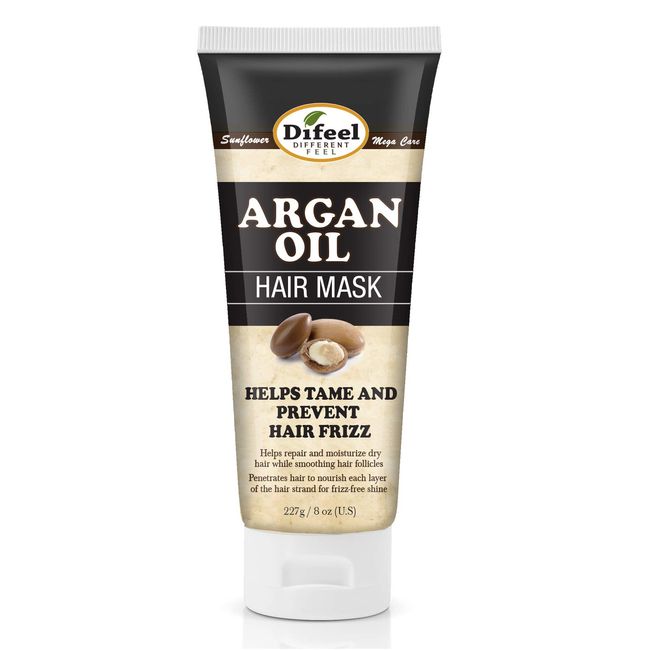 Difeel Argan Oil Hair Mask for Dry Hair 8 oz. - Deep Conditioning Hair Treatment, Hydrating Hair Mask