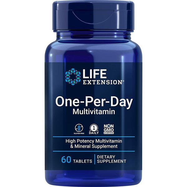 Life Extension One-Per-Day Multivitamin  Essential Vitamins, Minerals 60 Tablet