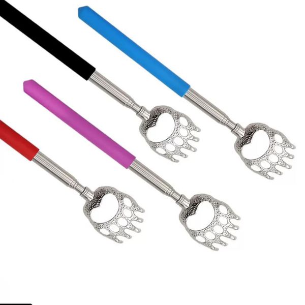 Portable Stainless Steel Itchy Reach Back Scratcher for Hard to Reach Back and Body Areas, Set of 4 Colors