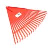 Plastic Garden Rake Head, 45 cm Width, 20 Teeth, Red, ABS Material