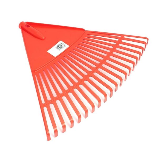 Plastic Garden Rake Head, 45 cm Width, 20 Teeth, Red, ABS Material