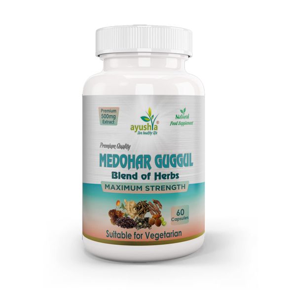 Ayushya Medohar Guggul Capsule, 60 Capsules, Natural