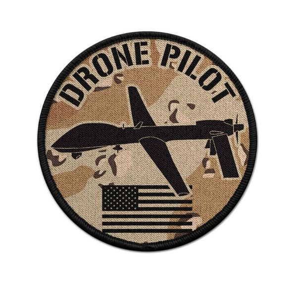 Copytec US Drone Pilot Desert Camo USA Army Air Force Predator UAV #36739 Patch 9 cm
