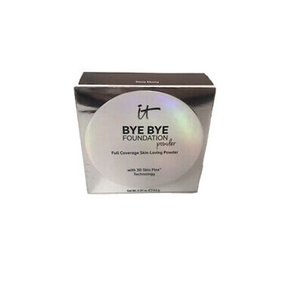 It Cosmetics Bye Bye Foundation Powder Full Cover DEEP EBONY 3D Skin Flex 0.30oz