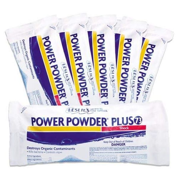 Leslie's Power Powder Plus Flagship Pool Shock and Super-Chlorinator, 1lb - 12 Pack