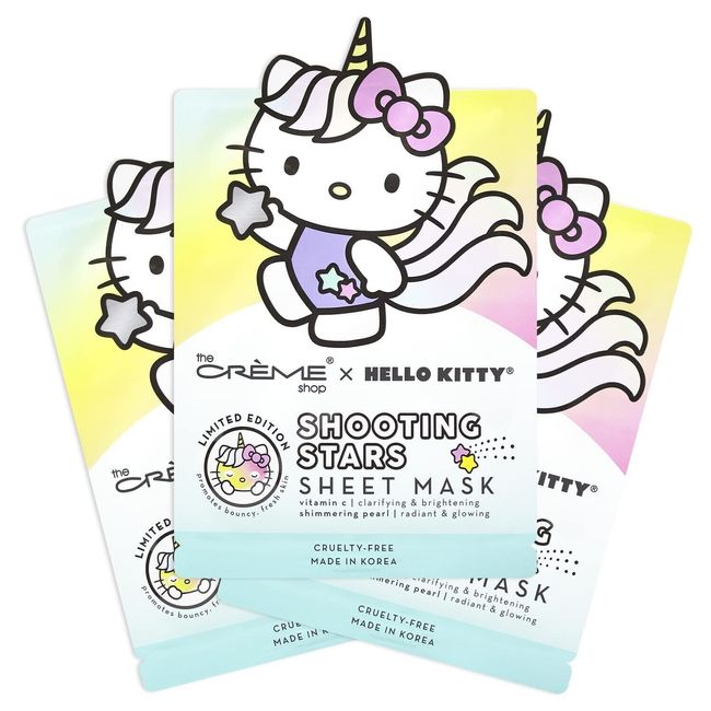 The Crème Shop x Sanrio Sheet Mask Hello Kitty Unicorn Shooting Stars - 3 Counts