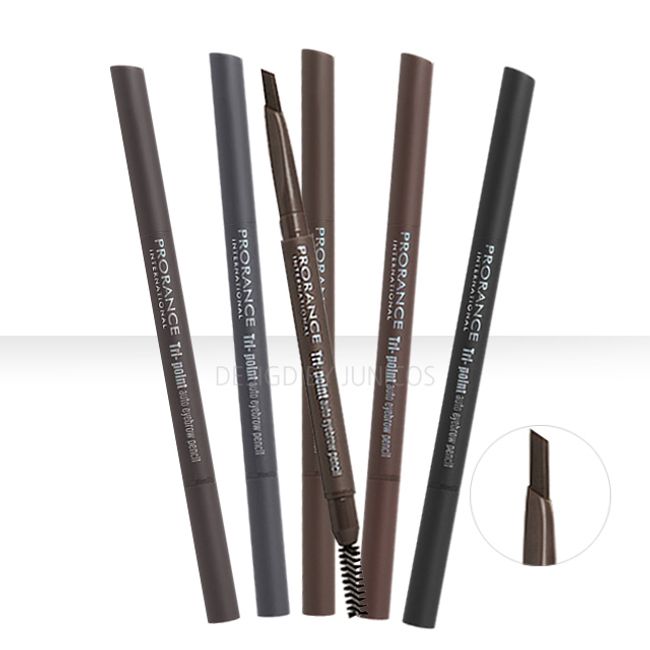 Prorance Three Point Auto Eyebrow Pencil 1+1, Three Point Auto Eyebrow/22 Black Brown 1+1