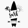 Summer Surfboard Bumper Sticker Vinyl Decal 5"