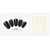 Nail Art 3D Decal Stickers White Golden Dots Patterns Lines Y-014