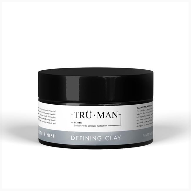 TRU•MAN Defining Clay: All-Day Strong Hold Improves Texture & Thickness, All Hairstyle Types, 80g, 2.82 Oz