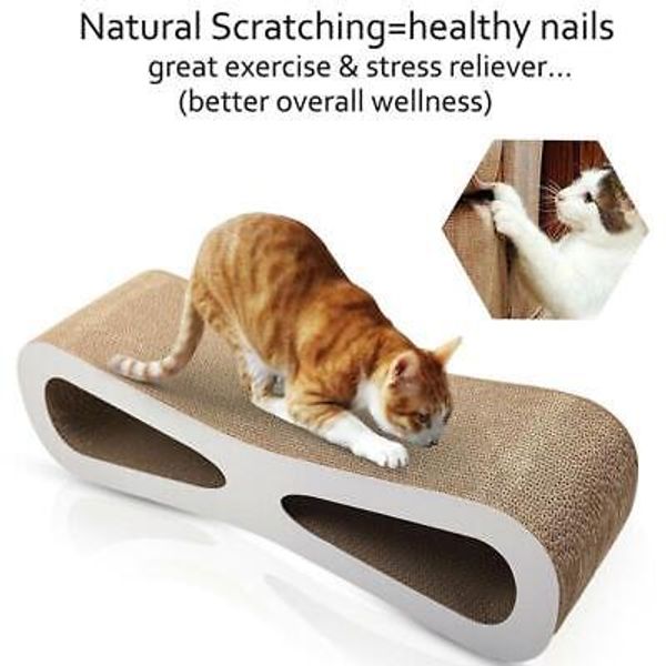 Premium Cat Scratcher Toy Durable Corrugated Board Pet Lounge Rest Play New