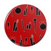Makeup Lipstick Mascara Eyeliner Pattern Pinback Button Pin