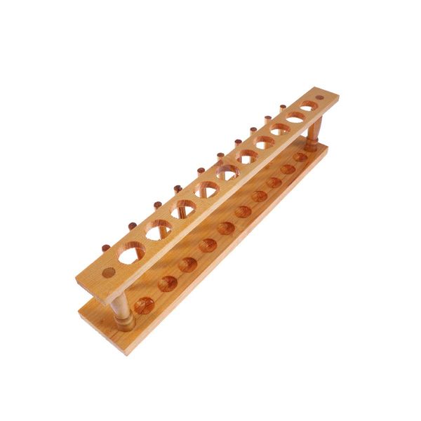 TOYMYTOY Wooden Test Tube Rack, Test Tube Stand, Test Tube Holder, Sample Storage, Laboratory Supplies, 10 Holes