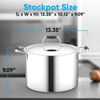 Nutrichef ACNCSSS12POT8Q 8-Quart Stock Pot With Lid