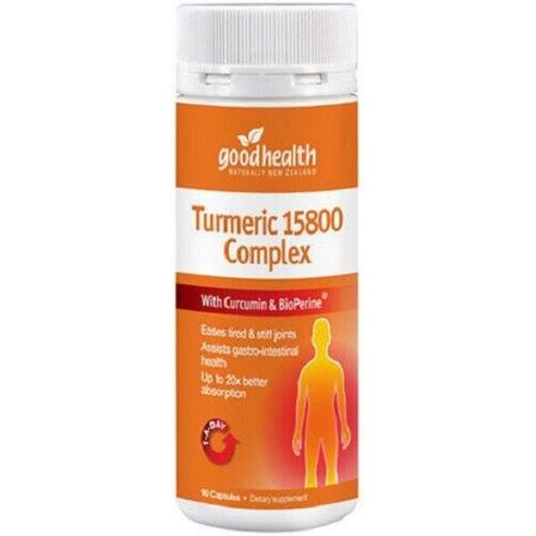 Good Health Turmeric 15800 Complex Capsules 90 - made in NZ