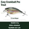 Crankbait Wobbler Set for Pike, Perch & Zander, Artificial Bait Set for Spin Fishing, 13 g, 7.5 cm Floating, Set of 5 Fishing Lures in Various Decorations, Pike Bait, Perch Bait, Zander Bait