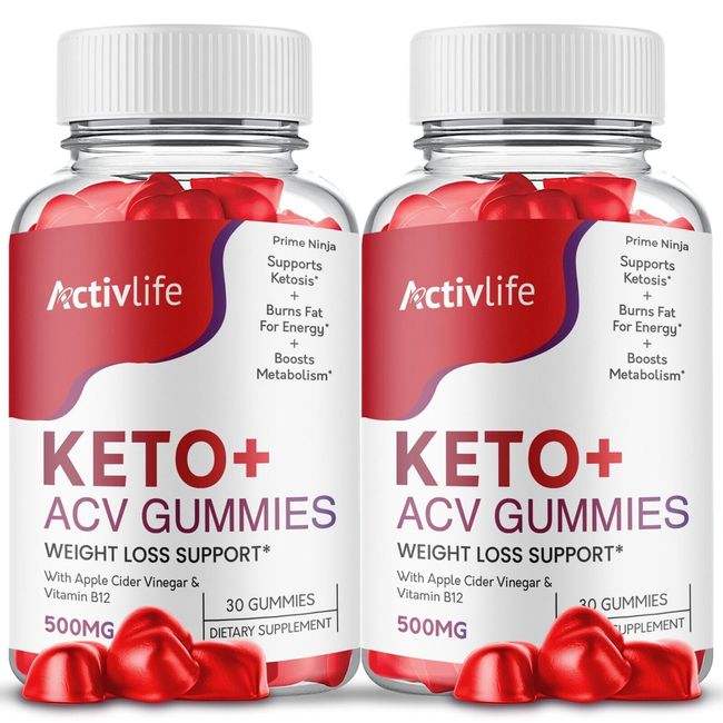 ActivLife ACV Keto Gummies, Activ Life Gummies Maximum Strength (2 Pack)