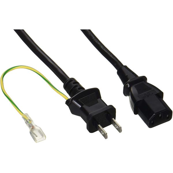 Buffalo BUFFALO BSACC0620BKA Power Cable 3-Pin Socket Female to 2-Pin Plug Male 2m Black