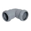 FLOPLAST 50mm Grey Pushfit Waste Pipe Knuckle