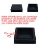 sourcing map 100mm x 100mm Plastic Square Inserts End Blanking Caps Black 4 Pcs