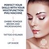 Stylia Permanent Makeup Machine Set – Wireless Tattoo Machine Kit with 2 Rechargeable Lithium Batteries, Power Adaptor and 16 Cartridges – Microblading Supplies, Low-Noise, High-Speed Motor