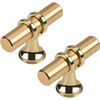 Haliwu 20 Pack Gold Cabinet Knobs, Brushed Brass Cabinet Knobs Kitchen Knobs Champagne Gold Pull Kitchen Hardware, 2 inch(50mm) Single Hole Knobs