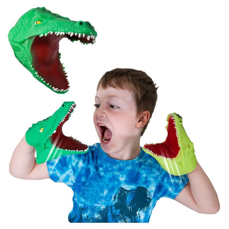Snap Attack - Crocodile from Deluxebase. Hand Puppets for Kids. Croc ...