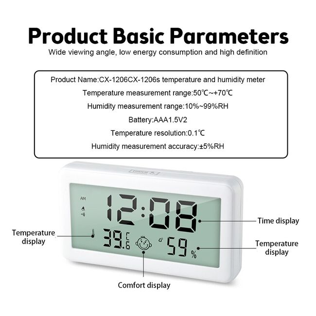 3.2'' Clock Thermometer