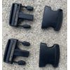 2 Sets 2" ACW Acculoc Acetal Side Release Buckle Black CSR 2.0