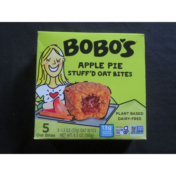 (5) Bobo's Apple Pie Stuff'd Oat Bites 1.3 Oz Each Gluten Free Plant Based