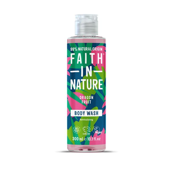 Faith In Nature 300 ml Natural Dragon Fruit Body Wash, Revitalising, Vegan and Cruelty Free, No SLS or Parabens