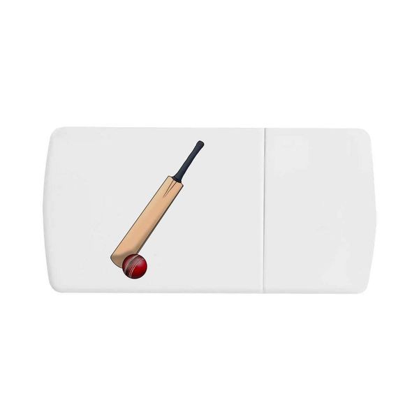 'Cricket Bat & Ball' Pill Box with Tablet Splitter (PI00020908)