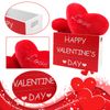 Wlicon Valentine's Day Mini Crate, Fabric Heart Pillows, Table Centrepiece