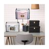 Hanging Wall Files Rack with Door Hooks and 6pcs S Shape Hooks,3-Tier Over th...