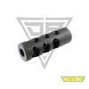 All Steel 14x1 Left Hand Thread Competition Muzzle Brake For 7.62