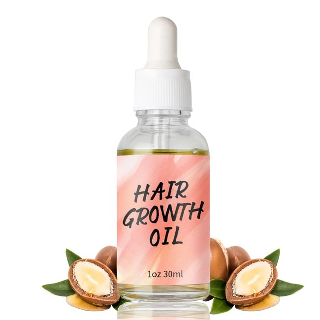 Hair Growth Oil 100% Natural with Argan Oil, Coconut Oil, Tea Tree Oil, Vitamin Oil, Moroccan Argan Oil for Hair, Face & Skin, for Effective Hair Thickening Hair Mask & Hair Loss Treat