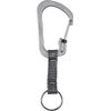 Slidelock Key Ring, Aluminum Locking Carabiner Key Chain with Webbing, Stainless