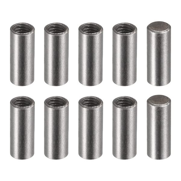 uxcell Dowel Pins, Carbon Steel, M3 Female Threads, Cylindrical, Shelf Support Pins, 0.2 x 0.4 inches (4 x 10 mm), 10 Pieces