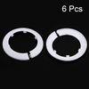 sourcing map 89mm Pipe Cover Decoration PP Plastic Water Pipe Escutcheon White 4pcs