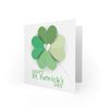 Wee Blue Coo St Patrick's Day Card - Heart Clover