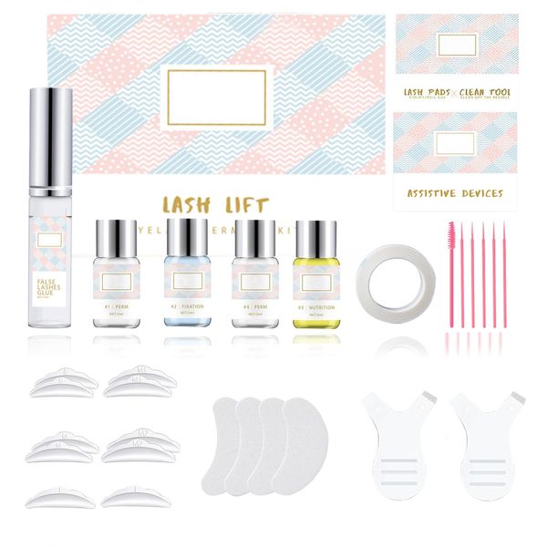 Nadiaen Lash Lift Kit,Eyelash Lift Kit,Eyelash Perming Kit Lash Perm Kit,Eye Lash Lift Kit,Eyelash Lift and Tint Kit,Semi-Permanent Curling Perming Wave Suitable for Home Salon