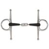 Shires Equikind Plus Full Cheek Peanut Link Bit 4 1/2 inch Silver Black