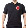 Polo Black, Chicago Fire Dept. Flag Keep Back 200 Feet in Red/Silver