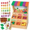 Learning Resources Mini Farmstand Sorting Set, Play Food, Play Kitchen, Sorting Toy, Kitchen Playset, Ages 3+
