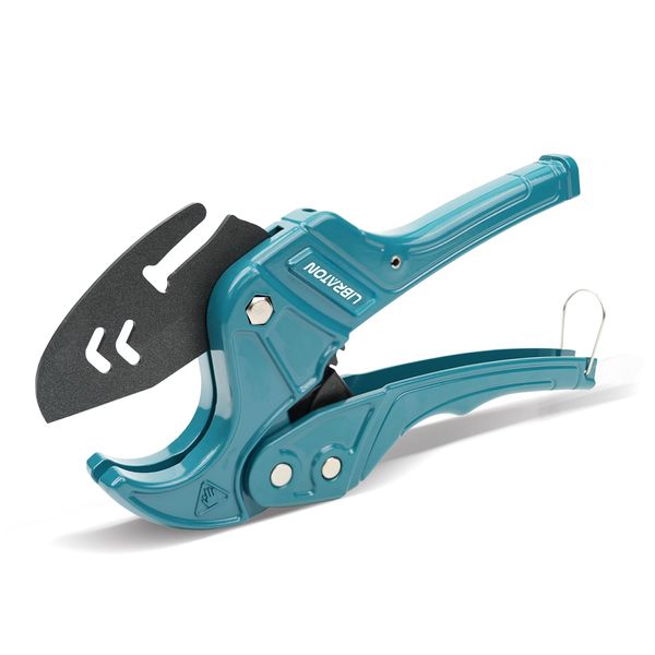 Libraton PVC Pipe Cutter, Plastic Pipe Cutter 42mm, PVC Cutter, Pipe Cutting Tool with Ratchet Drive for Cutting PEX, PVC, PPR Plastic Hoses and Plumbing Pipe