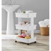 3-Tier Rolling Laundry Cart Plastic Multi-Purpose Storage Organizer Home Office