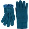 BYOS Winter Solid Toasty Warm Fleece Lined Knit Gloves & Headband 2 PCs Set