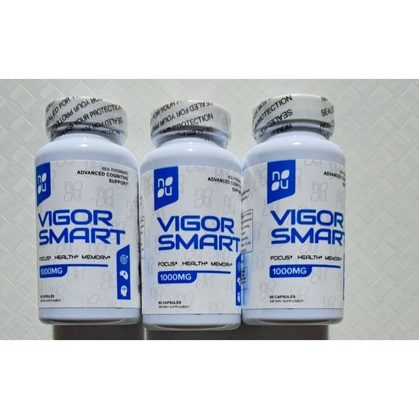 3-PACK Vigor Smart Brain Booster Pills Cognitive Focus Support 3-MOS  EXP 11/25