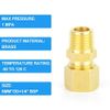ERGAOBOY 2 Pcs 8MM OD X 3/8" BSP Thread Brass Compression Pipe Fitting, Heavy Duty Brass Compression Fitting