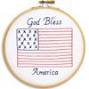 Jack Dempsey Needle Art American Flag 6" Hoop Kit
